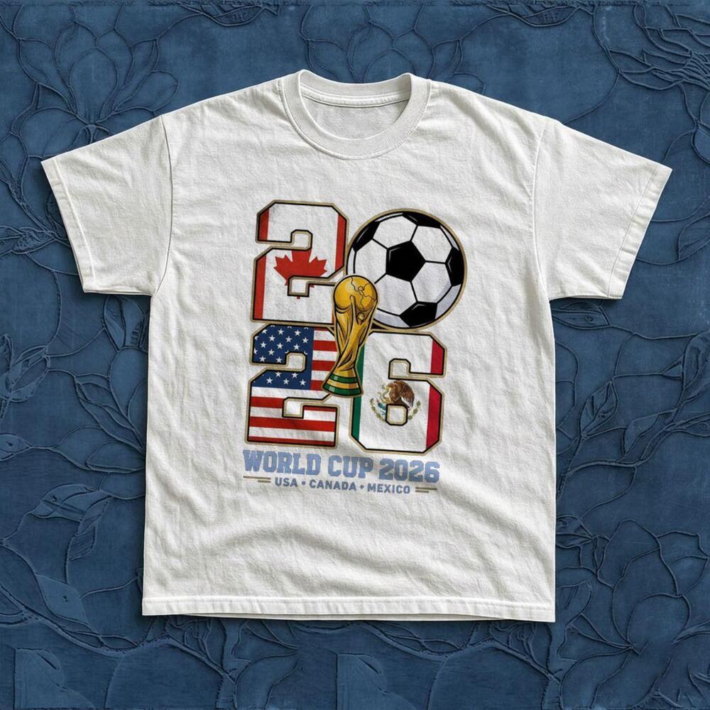 World Cup 2026 Host Nations White Graphic Tee